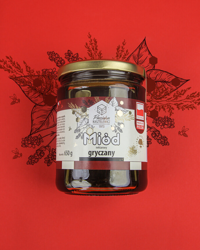 Miód gryczany „Pasieka Kasztelewicz” 650 g